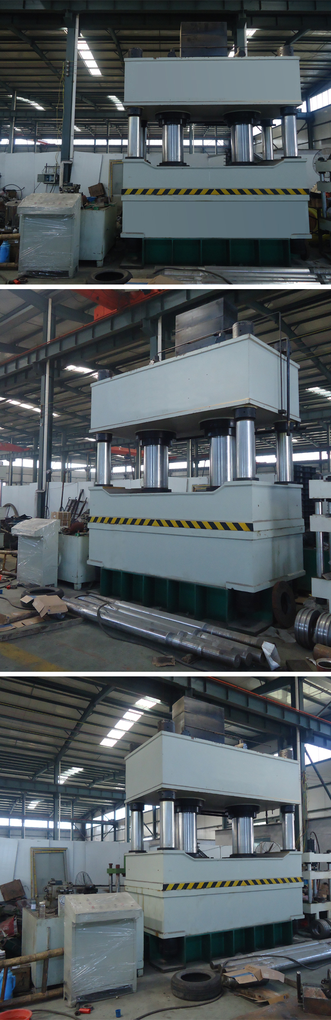 草莓视频网站液壓定做生（shēng）產1000噸三梁四柱液壓機