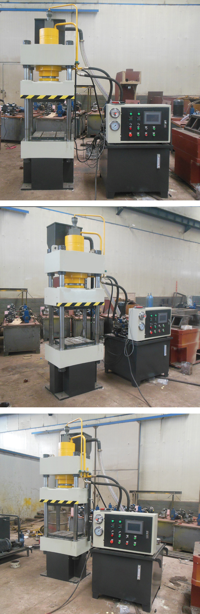 80噸三梁四柱液壓機實機拍攝 現(xiàn)貨供應80噸液壓機